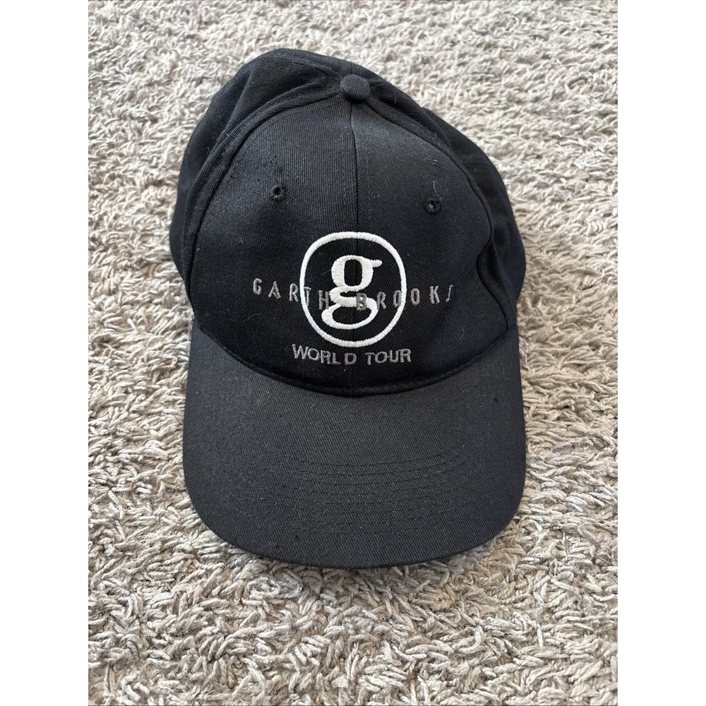 Garth Brooks World Tour Hat Cap Black Adjustable A113